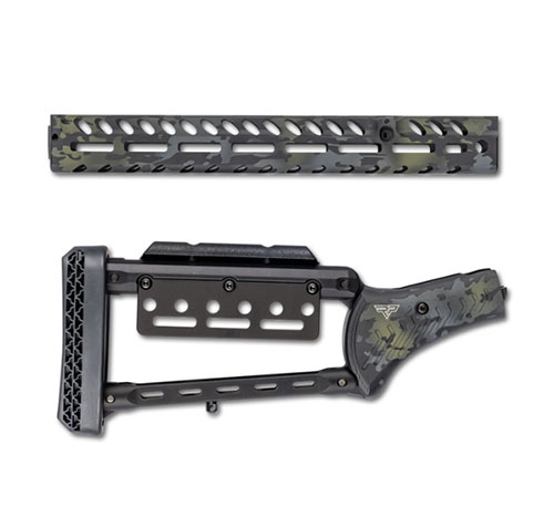 Zestaw kolby i końca dźwigni Ranger Point, wykonany z lekkiego aluminium 6061-T6, z regulowaną wysokością policzka i M-LOK dla optymalnej kontroli.